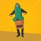 Funny Happy Cactus Adult Costume Tunic for Halloween Parties and Events